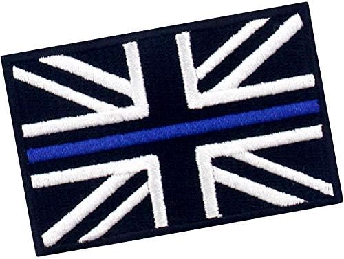 Ембао тактичка тенка сина линија Велика Британија знаме Британска унија Jackек лепенка извезена морална апликација железо на шиење на амблем