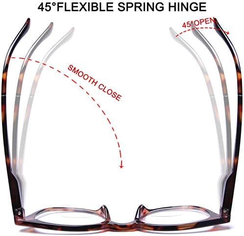 Aqwano 2 пакет околу бифокални очила за читање лесни удобни модни читатели со пролетни шарки за мажи жени, 2,5