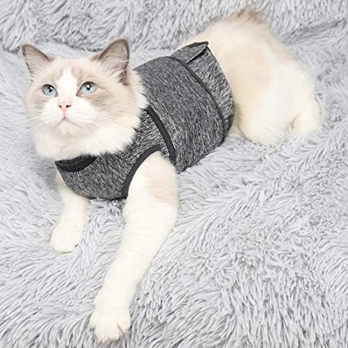 CoppThinktu Cat Angistence јакна, гром елек за мачки, мачки анти -вознемиреност елек, кошула за мачки, мачки смирувачки ветеринар за завиткување,