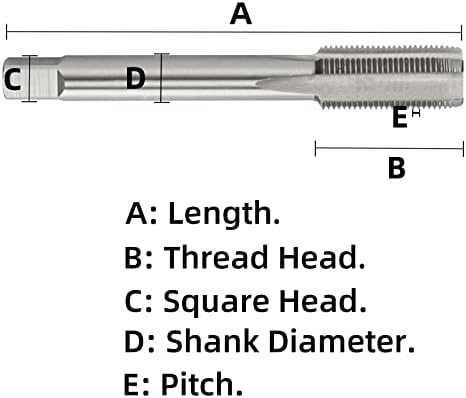 Aceteel метричка нишка Допрете M52 X 1,25, HSS машина Допрете десна рака M52x1.25mm