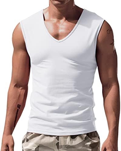 Мажи пролетно лето лето -лежечки резервоар без ракави врвови маичка со маица 2хл високи маички маички