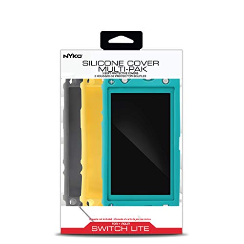 Nyko Silicone Cover Multi -Pak - 3 разни меки заштитни капаци во боја со текстура за зафат за Nintendo Switch Lite