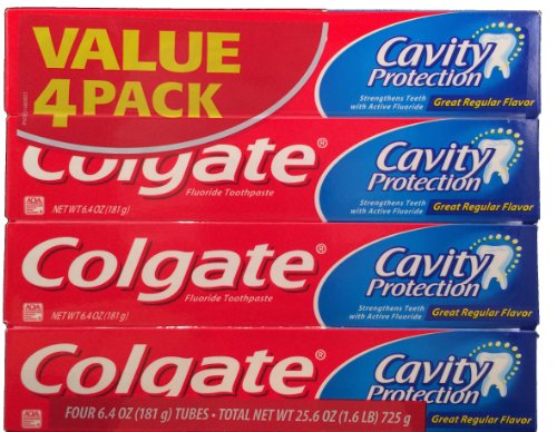 Заштита за заштита на шуплината Колгејт Флуорид паста за заби, редовен вкус, 6 мл