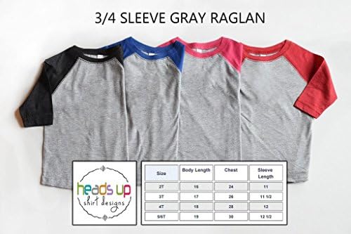 Млада дива и три маица од Раглан Дете момче/девојче 3 -ти роденден Трендовски трета маичка 3 глави нагоре кошули