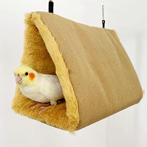 Паткав птичји гнездо виси хамак зимски топло барака колиба кафез кадифен меки папагал скриен кревет за спиење среќен сноп пештерски шатор