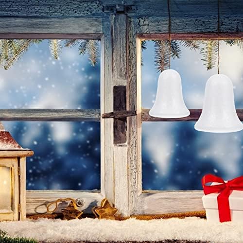 Healifty 10 парчиња Божиќна занаетчиска пена ingингл bellвонче украси Божиќни полистирен бела топка од пена за DIY занаетчиски