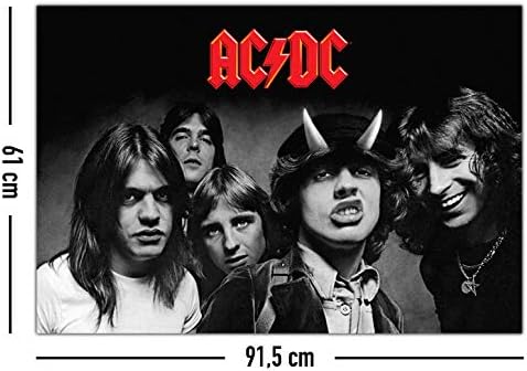 AC/DC Постер автопат до пекол BW