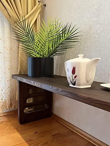 Trihome модерна клупа за влез во живо од дрво, тесна странична маса, крајна маса, мебел за дневна соба, кујнски мебел