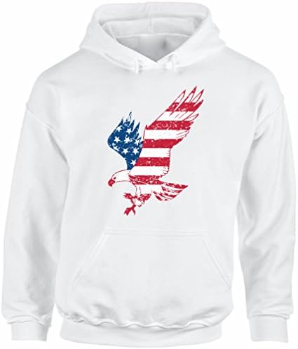 Незгодни стилови Унисекс во САД знаме орел патриотски качулка со дуксери за дуксери на дуксерот Денот на независноста подарок 4 -ти