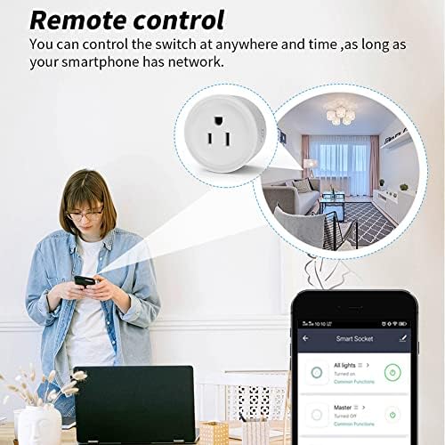 Sparkleiot Smart Plug Компатибилен со HomeKit Electric Outlet Switch Control Goes Control со одбројување на тајмингот на алармот Siri 2,4G