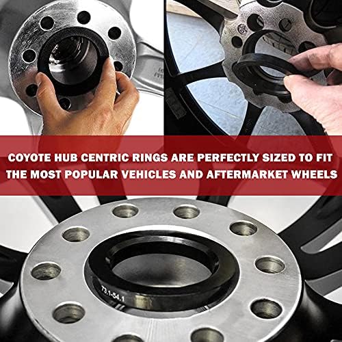 Делови за додатоци на тркала сет од 4 центричен ринг 72,56мм ОД до 57,1мм центар за метал, метал