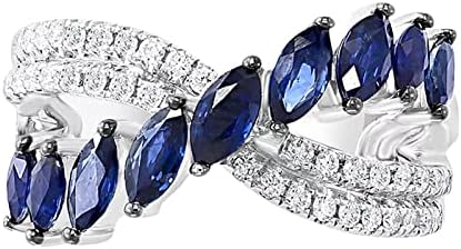 Прстени за ангажман за жени симулирани дијамантски годишнина венчален прстен кристален невестински забава ветуваат прстен за жени подароци парови