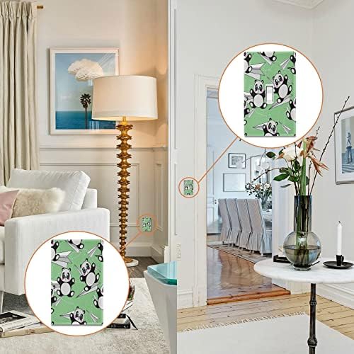 Xigua празно покритие декоратор wallидна плоча, стандардна големина 1-банда симпатична детска панда прекинувачка покривка за домашна спална