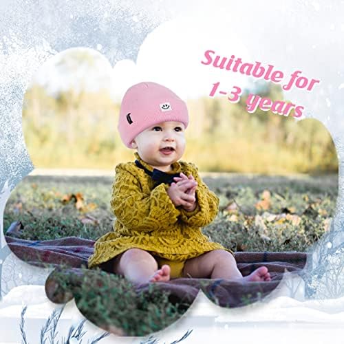 Американски трендови бебе -бени новородени плетени зимски капи за момчиња девојчиња капачиња со насмевка на лице за новороденчиња