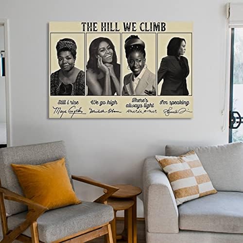 Гроздобер постери црни жени лидери постер инспиративни постери wallидни уметнички слики платно wallид декор дома украс дневна соба декор естетски