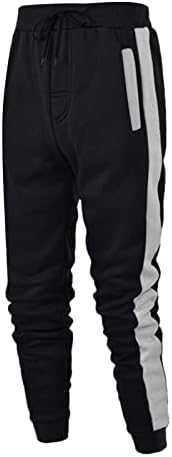 Ubst Tracksuits за мажи, странични шарени во боја блок крпеница со качулки за џемпери, спортови за спортови костуми за обична потта