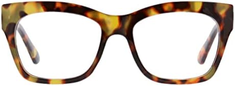Peepers by Peeperspecs женски сјај на квадратно сино светло блокирање на очила за читање
