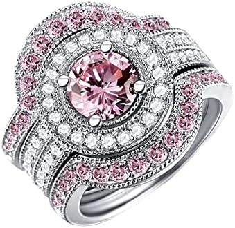 Свадба бенд за жени симулиран дијамантски венчален прстен за жени луксузен исечен скратен ангажман прстен за накит подароци ветувачки