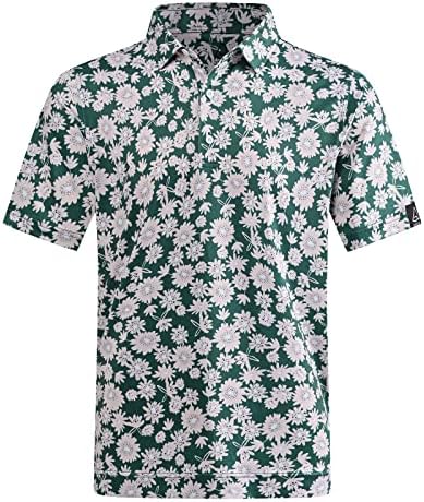 Деолакс машка голф кошула перформанси Влага суво фит полото кошули за мажи меки маички за дишење по кратки ракави