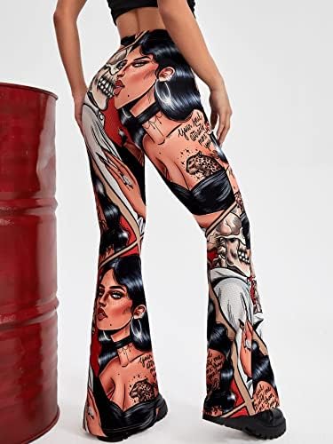 Aiенски панталони Аиуке фигура графички панталони за нозе на жени