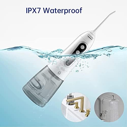 Од различна безжична вода чистач за заби со 5 режими и совети, професионален преносен забен орален наводнувач, IPX7 водоотпорен, одвојлив