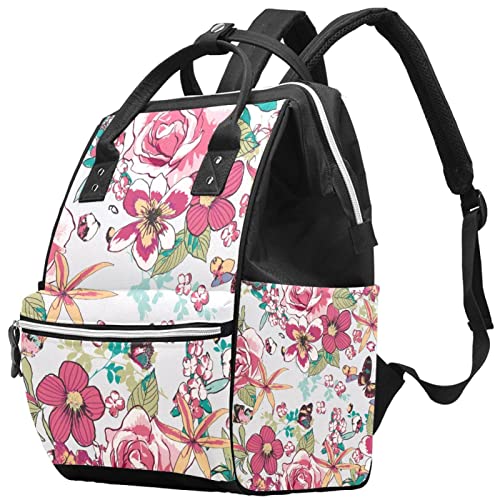 Торби за Торби со цветна Пелена Ранец За Мумии Торба За Пелени Со Голем Капацитет Патна Торба За Нега На Бебиња