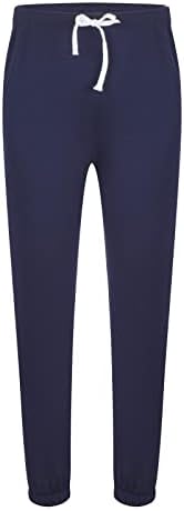 Мажи Обични Спортски Панталони-Машки Џогери Обложени Со Руно Топли Панталони Еластична Врвка За Влечење Атлетски Широки Панталони За Вежбање