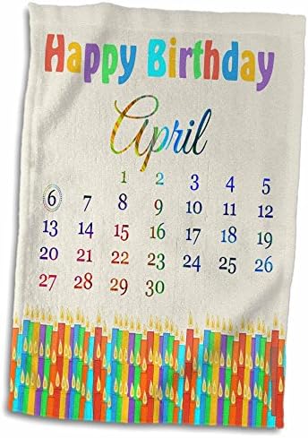 3drose роденден на 6 -ти април, шарени роденденски свеќи со пламен - крпи