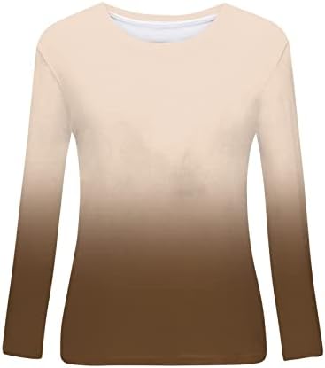 Maseенски моден обичен лесен долги ракави печати тркалезен врат пулвер врвна блуза