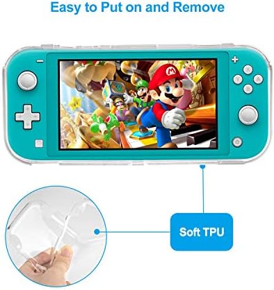 Случај за Nintendo Switch Lite ， Innoaura Ultra Slim Seck Clear TPU Protector Cover Cover Cove со 6 капачиња на палецот за Nintendo Switch