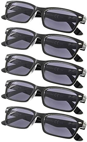 Gr8Sight 5-пакет Пластични Очила За Читање Со Пролетни Шарки Вклучува Читачи На Сонце