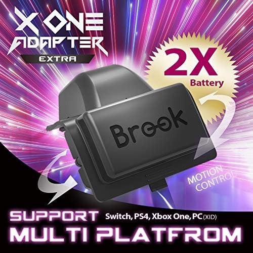Брук Х Еден Адаптер Екстра XL - Безжичен Конвертор На Батерија На Полнење За Xbox Еден Контролер, Дополнителна Верзија На Траење На Батеријата-Црна