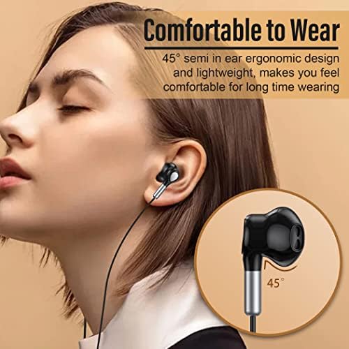 HMUSIC USB C Слушалки, Магнетни Слушалки Од Типот C, Жични Слушалки За Слушалки Во Уво Со Контрола На Јачината На Звукот На Микрофонот За Паметни