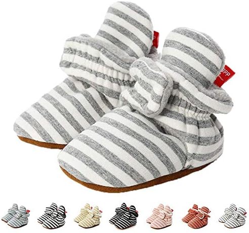 Унисекс новороденче бебешки чизми за бебиња девојчиња со меки стапала за новороденче зимско топло руно пријатни чорапи чевли 0-18