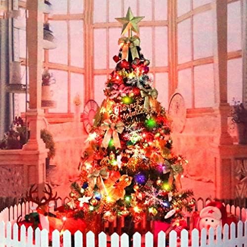 Индих елка, грмушка вештачко дрво, сезонска декорација, штанд со ленти од дрвја е совршен за украси за внатрешни и надворешни празници/в