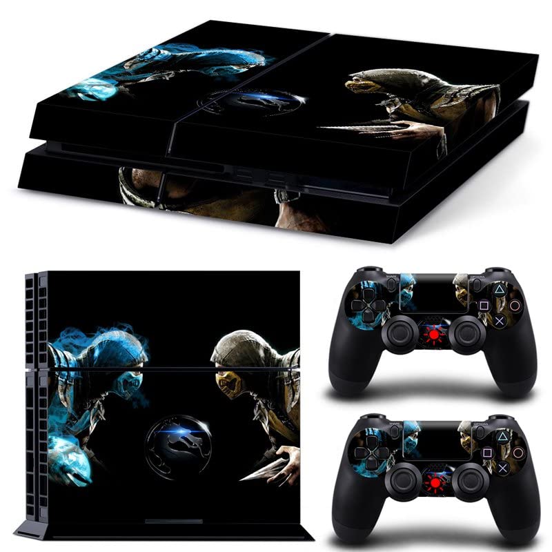 За PS4 Нормално - Игра Нинџа Мортал Најдобра војна Комбат X PS4 или PS5 налепница за кожа за PlayStation 4 или 5 конзола и контролори Декларална