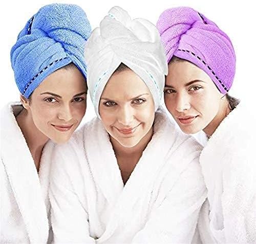 Брза магија суво капаче за женски бања Супер апсорбирана микрофибер крпа суво коса капа за туширање, женско капаче за туширање