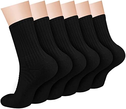 Iseasoo Компресија чорапи за циркулација на жени и мажи - Поддршка за чорапи на екипажот на плантар фасцитис за атлетско трчање