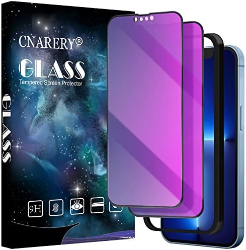 Cnarerry [2 Пакет][Целосна Покриеност] Виолетова Заштитник На Екранот За Приватност за iPhone 13 Pro Max, [Комплет За Лесна Инсталација] [Анти