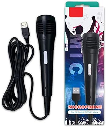 Gamfami 3M 10FT жичен USB микрофон за PS4/Microsoft Xbox 360/Xbox One/Nintendo Switch и компјутер