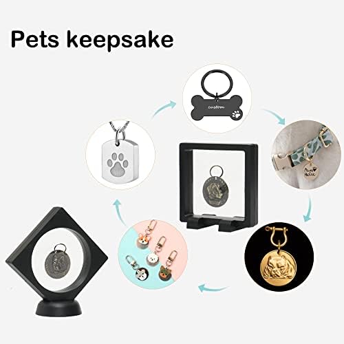 Phsshop 3d Пловечки Миленичиња Таг Меморијална Рамка Подарок, Прикажи Миленичиња Спомен Со Куче &засилувач; Мачка Јака Рамка - Погоден