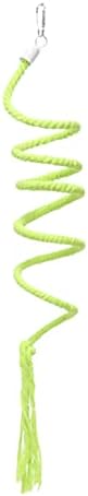 Нарутосак папагал искачувачки јаже папагали за џвакање јаже птица кафез за замав играчки спирален облик миленичиња производ зелена l l