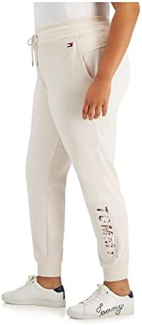 Томи Хилфигер Спорт жени плус плетено лого џогер панталони
