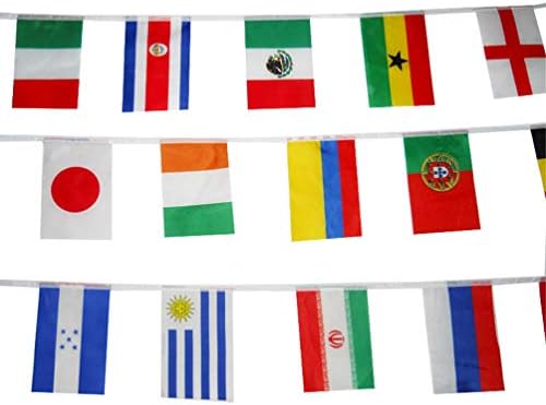 Знаме На Лиобо Кина 200 Земји Знамиња Со Жици За Украси За Забави Барови Спортски Клубови Училишни Фестивали Прослави