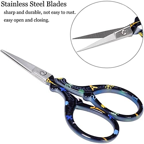 BIHRTC 3,6 инчи мали занаетчиски ножици на вкрстени бод ножици директно остри не'рѓосувачки челик остри ножици DIY алатки за везови