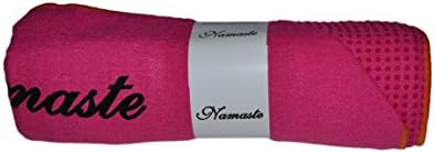 Namaste Skidless Premium Premium Mat-големина јога пешкир со не лизгачки зафат; вежба, фитнес, пилатес и опрема за јога
