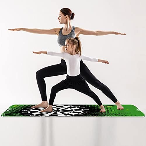6мм Екстра густа јога мат, зелена пикара од табла за печатење еко-пријателски вежби за вежбање пилатес мат со јога, тренингот,
