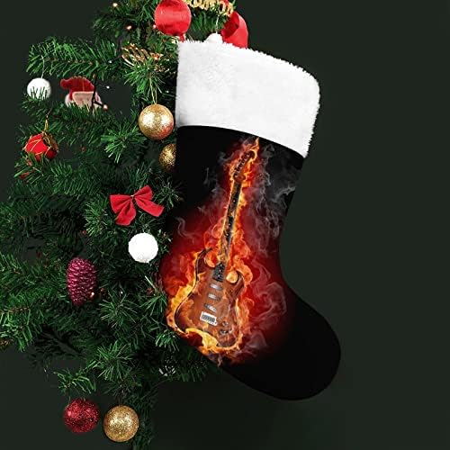 Фламинг електрична гитара персонализирана Божиќна порибување дома Божиќно дрво камин виси украси