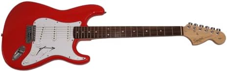 Aredаред Лето потпиша автограм со целосна големина Црвена фендер Стратокастер Електрична гитара C w/ James Spence Authentication JSA