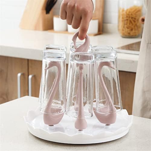 Jahh стаклена чаша чаша решетката се врти автоматски да се исуши одводнување пластична кригла држач за чување дома кујна за